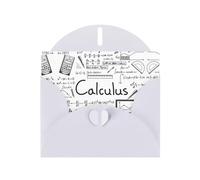 PHAYAH Math Geometry Geek Calculus Pattern Blank Greeting Cards 10 With White Envelopes For Christmas, Wedding Anniversaries And Party Invitations