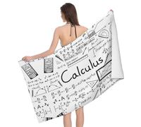 PHAYAH Math Geometry Geek Calculus Printed Towels Ultra Fine Fiber Absorbent Bath Towel 32 X 52in Quickly Bath Sheet Soft Swim Tenugui