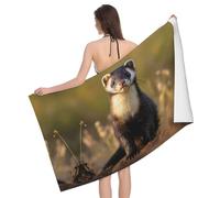 PHAYAH Meerkats On The Ground Printed Beach Towel Microfiber 32"X 52" Quick Dry Towel Ideal For Summer,Camping Travel, Poolside And Beach