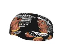 PHAYAH Melanin Afro Woman pattern Sports headband suitable for running yoga basketball elastic moisture band