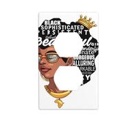 Phayah Melanin Afro Woman Pattern Wall Plateoutlet Cover, Decorative Wall Plate Size 4.5x2.76 Inches for Residential and Commercial Areas