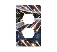 Phayah Meteorite Impact Patterndecorative Outlet Covers Receptacle Duplex Light Switch Plate Single Dual Plug Covers