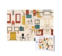 Phayah Mid Century Modern Puzzles For Adults 300 Pieces For Home Decor Children'S Intelligence Development Toys 15.7 X 11"