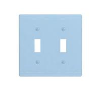 Phayah Misty Blue Pattern Double Light Switch Cover Plates Decorative Wall Plate Double Toggle Lightswitch Cover