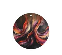 Phayah Misty Smoke Pattern Lavender Scent Car Air Freshener Round Shape Card Hanging Hanging Scented Card 4 Pcs For Cars Closet Drawer