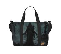 Phayah Monster In The Woods Travel Duffle Bag Weekender Overnight Gym Tote For Women Girls Shoulder Bag Workout Water Resistant, Black, One Size