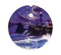PHAYAH Moonlight Lighthouse Round Non-Slip Rubber Mouse Pad- Durable And Comfortable For Office, Gaming, And Learning 8in1 Pc