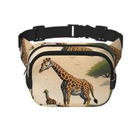 Phayah Mother And Child Giraffe Waist Pack Bag,Fanny Pack For Men,Women, Workout Traveling Casual Running Hiking Cycling, Bum Bag