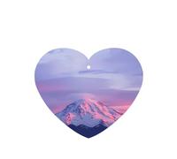 Phayah Mount At Sunset Pattern Lavender Scent Car Air Freshener Heart Shape Card Hanging Hanging Scented Card 4 Pcs For Cars Closet Drawer Eliminate
