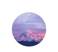 Phayah Mount At Sunset Pattern Lavender Scent Car Air Freshener Round Shape Card Hanging Hanging Scented Card 4 Pcs For Cars Closet Drawer Eliminate