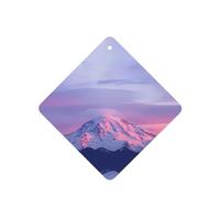 Phayah Mount At Sunset Pattern Lavender Scent Car Air Freshener Square Card Hanging Hanging Scented Card 4 Pcs For Cars Closet Drawer Eliminate