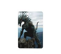 Phayah Mountain Top Monster Pattern Lavender Scent Car Air Freshener Rectangle Card Hanging Hanging Scented Card 4 Pcs For Cars Closet Drawer