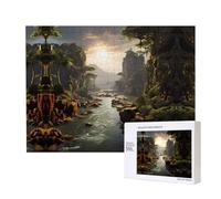Phayah Mountains and Rivers Puzzles 500 Piece for Jigsaw Puzzle Wooden Puzzle for Family Friend Home Decor Wall Art 20.4 X 15 in