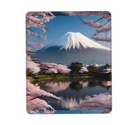 Phayah Mt. Fuji in Early Spring Pattern Mouse Pad with Non Slip Rubber Base Gaming with Stitched Edge, Mousepad for Laptop, Computer, Office 10 X 12 Inch