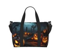 Phayah Mushroom Lamp In Manor Travel Duffle Bag Weekender Overnight Gym Tote For Women Girls Shoulder Bag Workout Water Resistant, Black, One Size