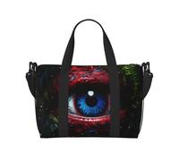 Phayah Mysterious Blue Eyes Travel Duffle Bag Weekender Overnight Gym Tote for Women Girls Shoulder Bag Workout Water Resistant