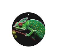 Phayah Mysterious Chameleon Pattern Lavender Scent Car Aroma Round Shape Hanging Fragrance Tablet Car Interior Fragrance Freshener 4p