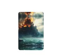 Phayah Mysterious City In The Sea Pattern Lavender Scent Car Aroma Rectangle Hanging Fragrance Tablet Car Interior Fragrance Freshener 4p