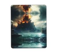 PHAYAH Mysterious City in The Sea Pattern Mouse Pad with Anti-Fray Stitching with Non-Slip Rubber Base, Gaming Mouse Mat for Laptop, Office & Home 10 X 12 Inch