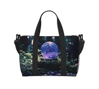 Phayah Mysterious Crystal Ball Travel Duffel Bag,Sports Tote Gym Bag,Shoulder Weekender Overnight Bag For Women, Black, One Size, Black, One Size
