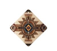 Phayah Native American Painting Pattern Lavender Scent Car Air Freshener Square Card Hanging Hanging Scented Card 4 Pcs For Cars Closet Drawer