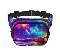 Phayah Night Sky On The Railroad Pattern Fanny Waist Packs For Men Women, Waist Bag Hip Pack For Travel Hiking Running Outdoor Sports
