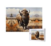 Phayah North American Bison Herd Puzzles For Adults 1000 Pieces For Home Decor Children'S Intelligence Development Toys 29.5 X 19.7"