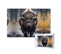 Phayah North American Bison Jigsaw Puzzles for Adults 1000 Pieces.Home Decor Birthday Party for Men Women 29.5 X 19.7