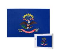 Phayah North Dakota State Flag Jigsaw Puzzles for Adults 1000 Pieces.Home Decor Birthday Party for Men Women 29.5 X 19.7