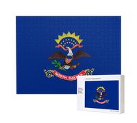 Phayah North Dakota State Flag Jigsaw Puzzles for Adults 500 Pieces.Home Decor Birthday Party for Men Women 20.4 X 15