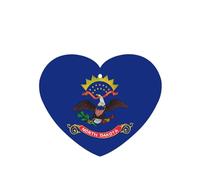Phayah North Dakota State Flag Pattern Lavender Scent Car Air Freshener Heart Shape Card Hanging Hanging Scented Card 6 Pcs For Cars Closet Drawer