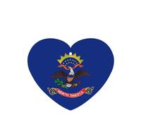 Phayah North Dakota State Flag Pattern Lavender Scent Car Air Freshener Heart Shape Card Hanging Hanging Scented Card 4 Pcs For Cars Closet Drawer