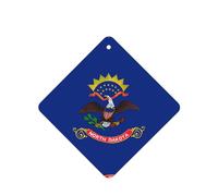 Phayah North Dakota State Flag Pattern Lavender Scent Car Air Freshener Square Card Hanging Hanging Scented Card 6 Pcs For Cars Closet Drawer