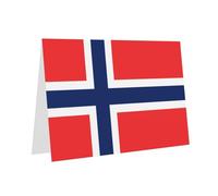 PHAYAH Norwegian Flag Pattern Blank Greeting Cards With Envelopes 4" X 6" Thank You Cards For Christmas Holiday Birthday Graduation Anniversary Red