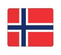 PHAYAH Norwegian Flag Pattern Mouse Pad Waterproof Surface & Non-Slip Rubber Base with Stitched Edges Gaming Mouse Mat for Laptop 8.3 X 10.3 in