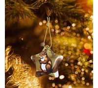Phayah Nut-Eating Squirrel Pattern Ceramic Star Xmas Tree Ornament New Year Home Souvenirs For Gatherings Christmas Tree Hanging