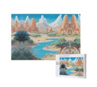 Phayah Oasis in The Desert Jigsaw Puzzles for Adults 1000 Pieces.Home Decor Birthday Party for Men Women 29.5 X 19.7