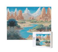 Phayah Oasis in The Desert Jigsaw Puzzles for Adults 500 Pieces.Home Decor Birthday Party for Men Women 20.4 X 15