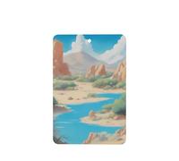 Phayah Oasis In The Desert Pattern Lavender Scent Car Air Freshener Rectangle Card Hanging Hanging Scented Card 6 Pcs For Cars Closet Drawer