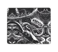 Phayah Ocean Scratchboard Art Pattern Mouse Pads, Portable Wireless Mouse Pad, Non-Slip Rubber Base Laptop Mousepad Smooth Surface for Office & Travel 10 X 12 Inch