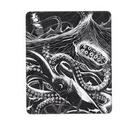 Phayah Ocean Scratchboard Art Pattern Mouse Pads, Portable Wireless Mouse Pad, Non-Slip Rubber Base Laptop Mousepad Smooth Surface for Office & Travel 7 X 8.6 in