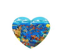 Phayah Ocean Tropical Fish Coral Undersea World Pattern Lavender Scent Car Air Freshener Heart Shape Card Hanging Hanging Scented Card 4 Pcs For Cars Closet Drawer Eliminate