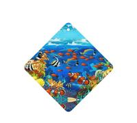 Phayah Ocean Tropical Fish Coral Undersea World Pattern Lavender Scent Car Air Freshener Square Card Hanging Hanging Scented Card 4 Pcs For Cars Closet Drawer Eliminate