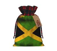 PHAYAH Old Jamaican Flag Christmas Drawstring Burlap Gift Bag Candy Bag, Storage Bag Suitable For Christmas, Birthday Party