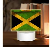 Phayah Old Jamaican Flag Pattern 3D Led Light Lamp USB Cable Adjustable 3 Modes Base Show Stand for Christmas Room Restaurant Bar Shop