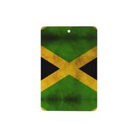 Phayah Old Jamaican Flag Pattern Lavender Scent Car Air Freshener Rectangle Card Hanging Hanging Scented Card 4 Pcs For Cars Closet Drawer Eliminate