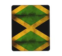 PHAYAH Old Jamaican Flag Pattern Mouse Pad Waterproof Surface & Non-Slip Rubber Base with Stitched Edges Gaming Mouse Mat for Laptop 7 X 8.6 in