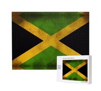 Phayah Old Jamaican Flag Pattern Puzzle Unique Jigsaw Wall Art Picture for Home Decoration 500 Pcs