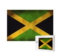 Phayah Old Jamaican Flag Puzzles For Adults 300 Pieces For Home Decor Children'S Intelligence Development Toys 15.7 X 11"