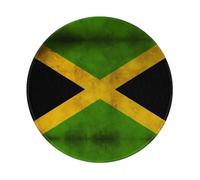 PHAYAH Old Jamaican Flag Round Non-Slip Rubber Mouse Pad- Durable And Comfortable For Office, Gaming, And Learning 8in1 Pc
